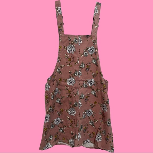 Pink floral overall dress - Picture 2 of 2